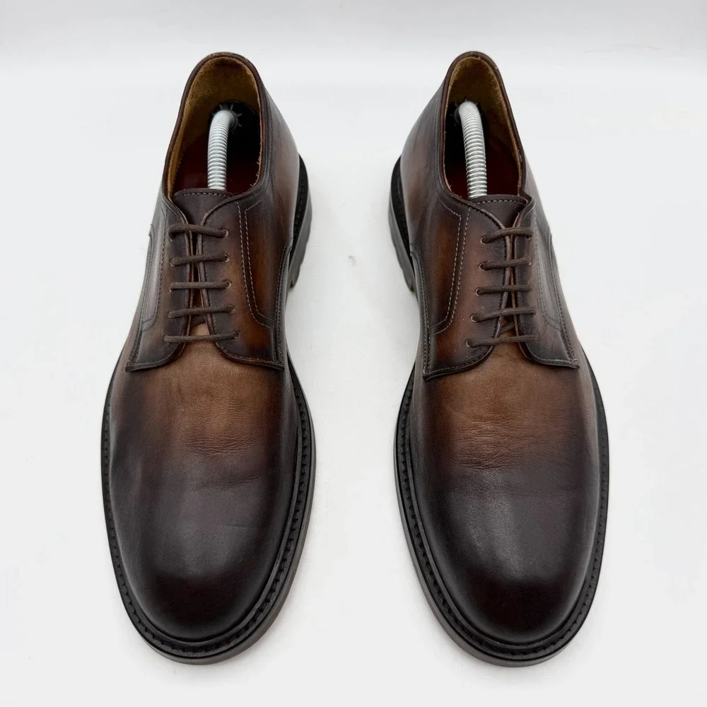 Magnanni Derby 2 Tone Brown 24006 Men's Size US 9.5 EU 44.5
